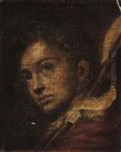 Head Of A Boy Oil Painting by Sir Joshua Reynolds