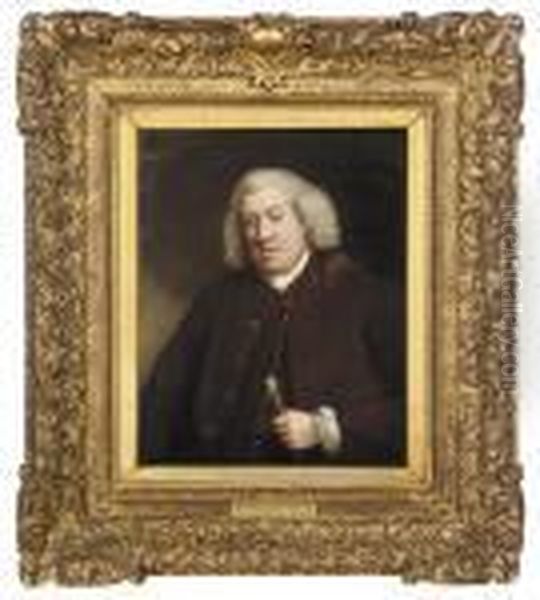 Portrait Of Dr Samuel Johnson (1709-1784) Oil Painting by Sir Joshua Reynolds