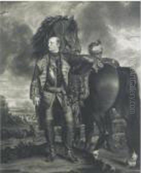 The Honourable John Manners, Marquis Of Granby, Standing Before His Horse Oil Painting by Sir Joshua Reynolds