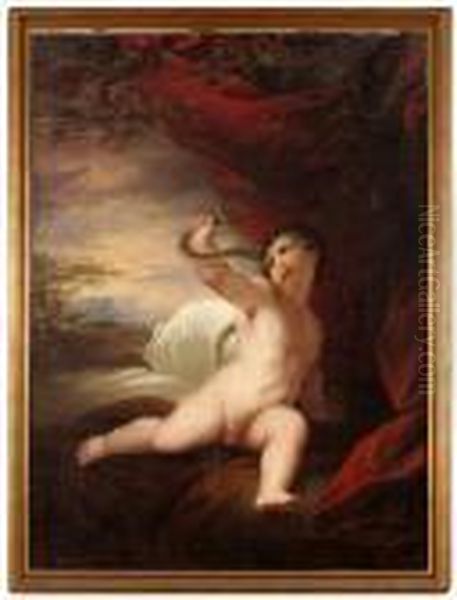 Herkulesbarnet Och Ormarna Oil Painting by Sir Joshua Reynolds