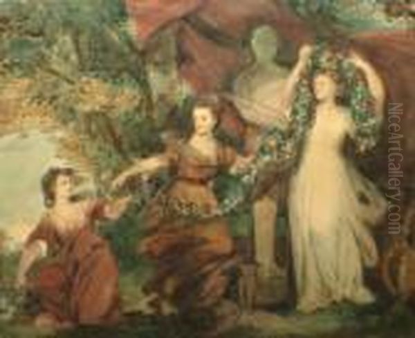 The Three Graces Oil Painting by Sir Joshua Reynolds