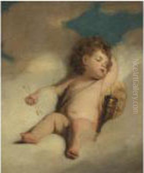 Cupid Asleep Oil Painting by Sir Joshua Reynolds