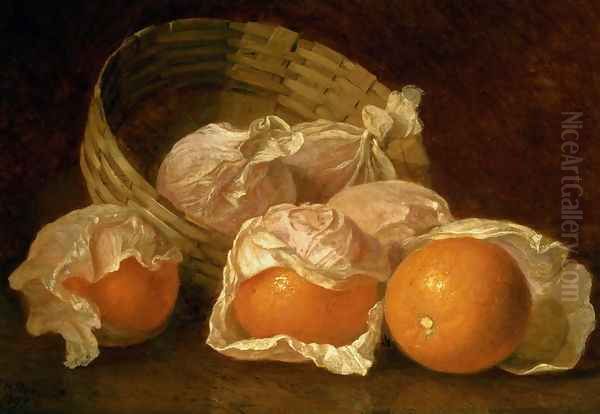 A Basket of Oranges Oil Painting by Eloise Harriet Stannard