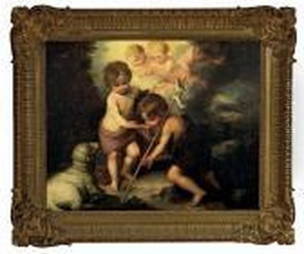 Jesus And St Oil Painting by Sir Joshua Reynolds