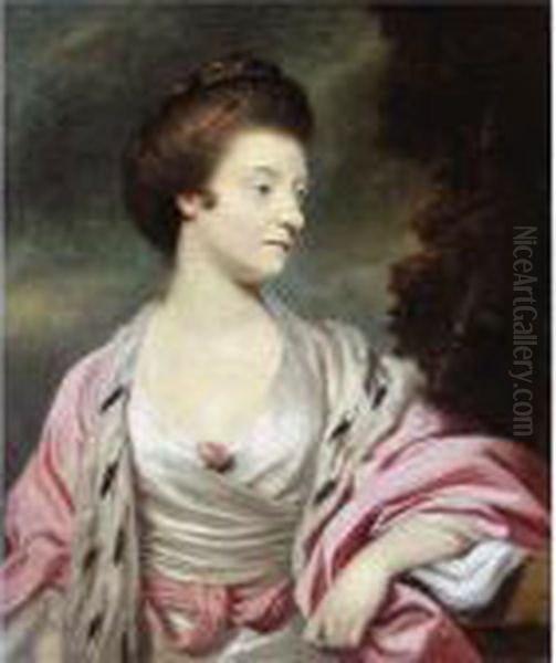 Portrait Of Elizabeth, Lady Amherst (1740-1830) Oil Painting by Sir Joshua Reynolds