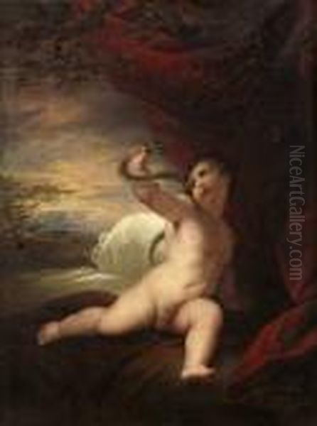 Herkules-barnet Och Ormarna Oil Painting by Sir Joshua Reynolds