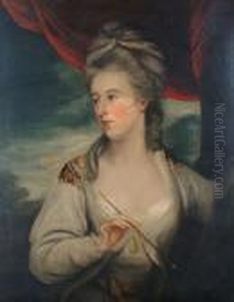 Portrait Of Angelica Kauffman Oil Painting by Sir Joshua Reynolds