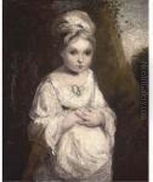 A Strawberry Girl Oil Painting by Sir Joshua Reynolds