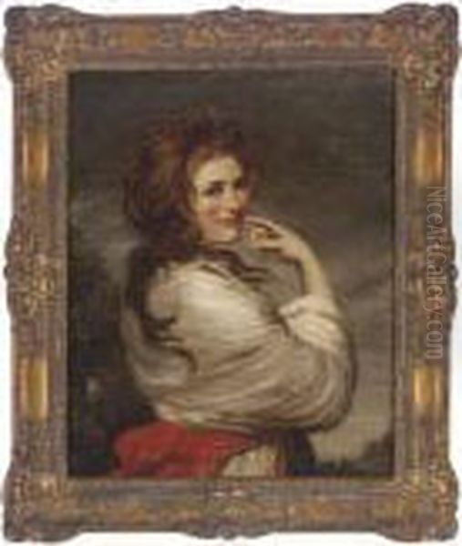 Portrait Of Lady Hamilton As A Bacchante Oil Painting by Sir Joshua Reynolds