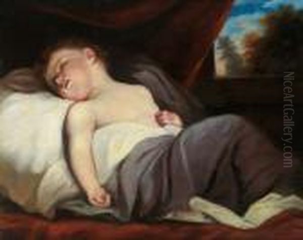 Bambino Addormentato Oil Painting by Sir Joshua Reynolds