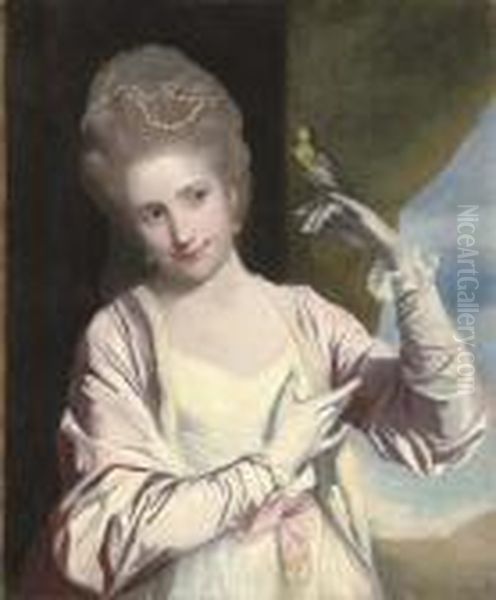 Portrait Of Miss Harriet Powell Oil Painting by Sir Joshua Reynolds