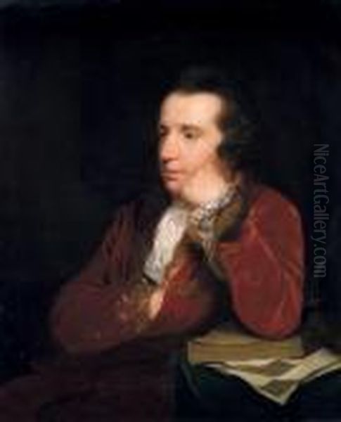 Portrait Of George Colman The Elder Oil Painting by Sir Joshua Reynolds