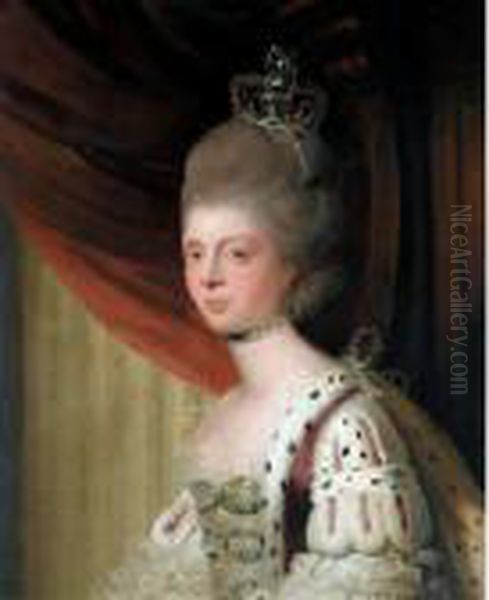 Portrait Of Queen Charlotte Oil Painting by Sir Joshua Reynolds