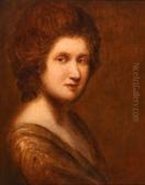 Portrait Sketch Of A Lady Oil Painting by Sir Joshua Reynolds