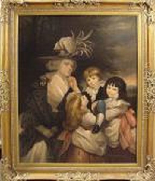 A Family Group Oil Painting by Sir Joshua Reynolds