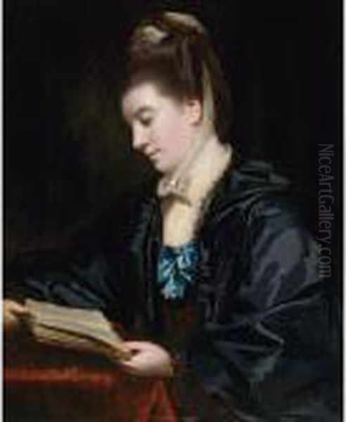 Portrait Of Mrs. Edmund Burke Oil Painting by Sir Joshua Reynolds