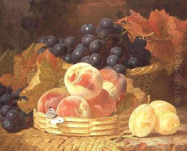 Still Life with Fruit and a Butterfly Oil Painting by Eloise Harriet Stannard