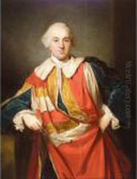 Portrait Of Richard Edgcumbe, 2nd Baron Edgcumbe (1716-1761) Oil Painting by Sir Joshua Reynolds