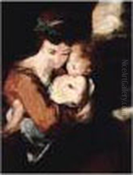 Virgin And Child Oil Painting by Sir Joshua Reynolds