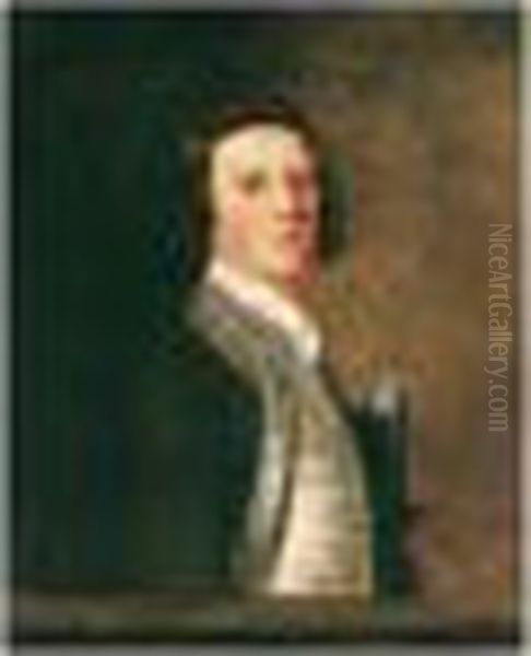 Portrait Of Paul Henry Ourry (1718-1783) Oil Painting by Sir Joshua Reynolds