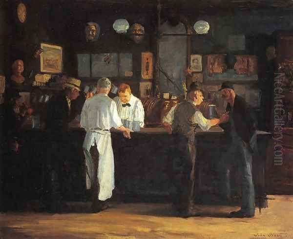 McSorley's Bar Oil Painting by John Sloan