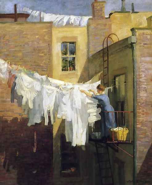 A Woman's Work Oil Painting by John Sloan