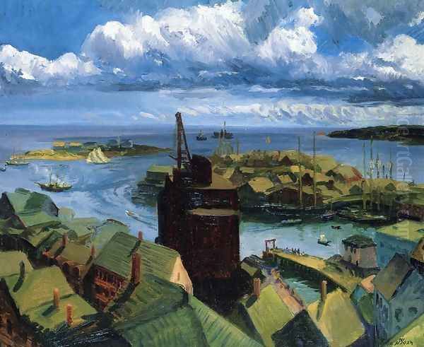 Gloucester Harbor Oil Painting by John Sloan