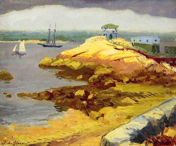 Foggy Bank, Rocky Neck Oil Painting by John Sloan