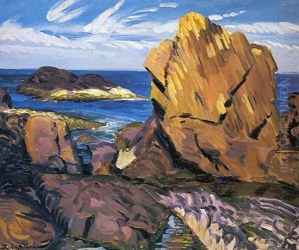 Yellow Rock, Gloucester Oil Painting by John Sloan