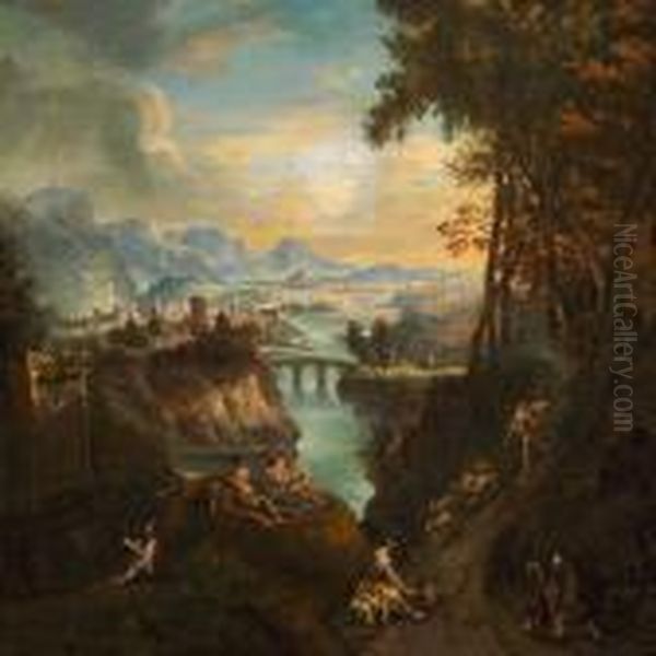 Classical Landscape Oil Painting by Marco Ricci