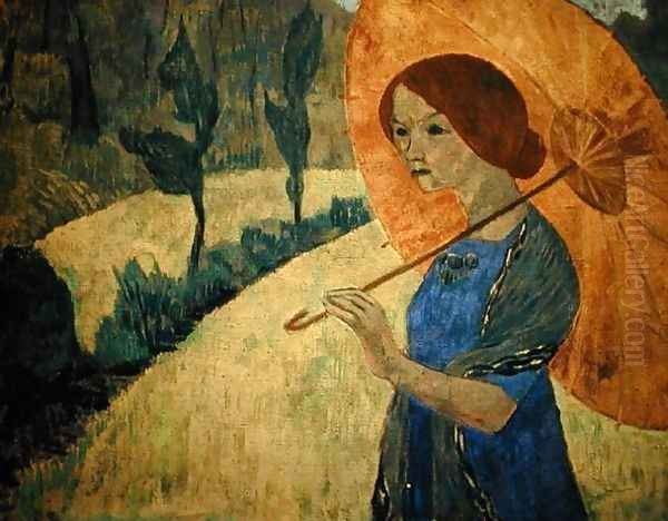 Madame Serusier with a Parasol, 1912 Oil Painting by Paul Serusier