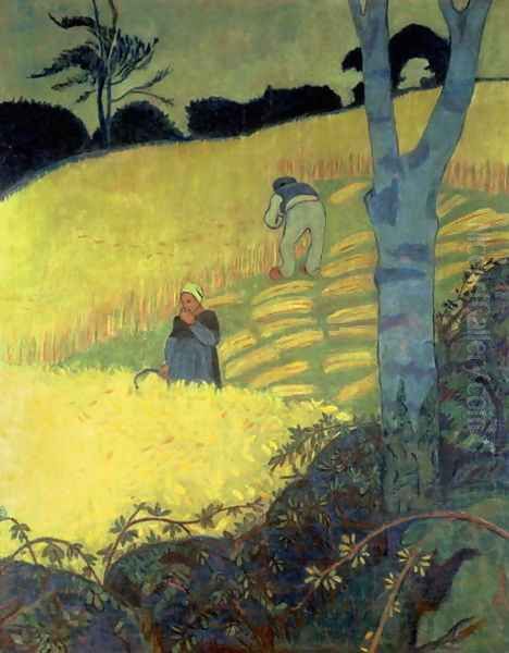 Harvest Scene Oil Painting by Paul Serusier