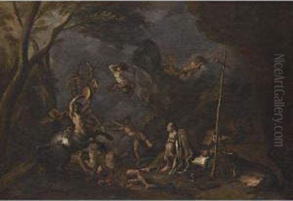 The Temptation Of Saint Anthony Oil Painting by Sebastiano Ricci