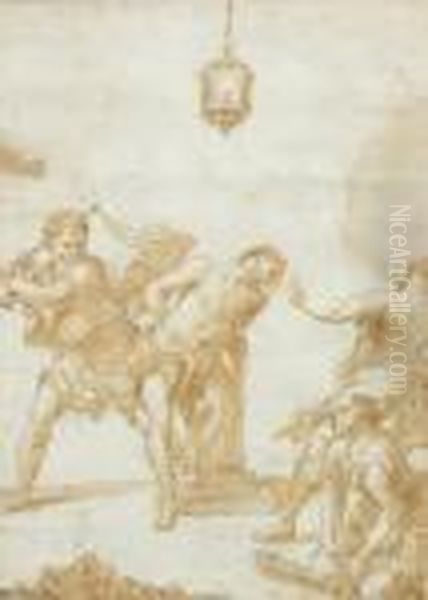 Le Christ A La Colonne Oil Painting by Sebastiano Ricci