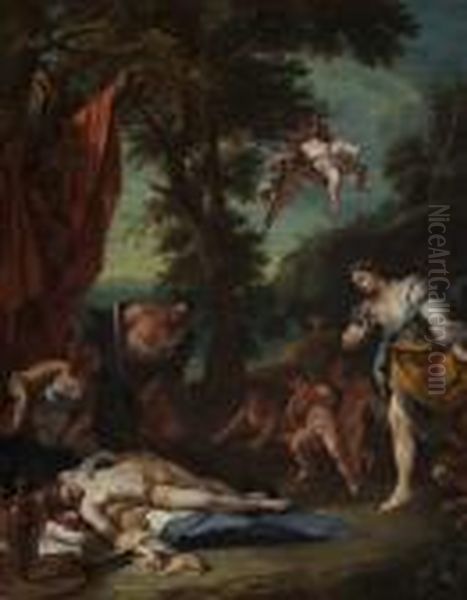 Bacco E Arianna Oil Painting by Sebastiano Ricci