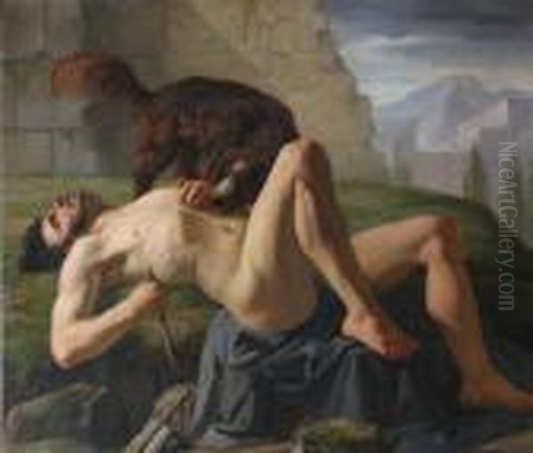 Agony Of A Warrior Oil Painting by Sebastiano Ricci