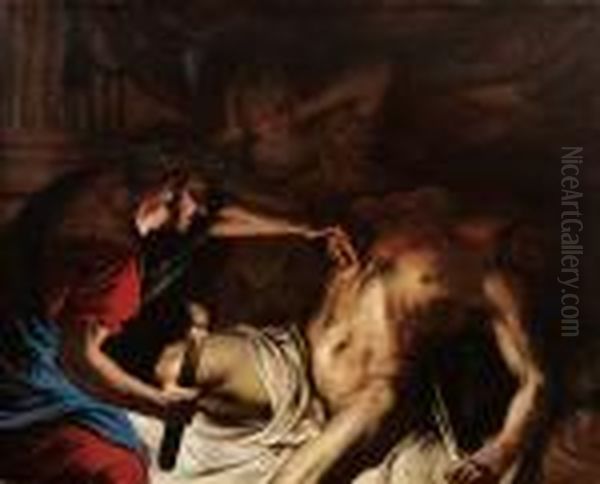 Il Suicidio Di Catone Oil Painting by Sebastiano Ricci