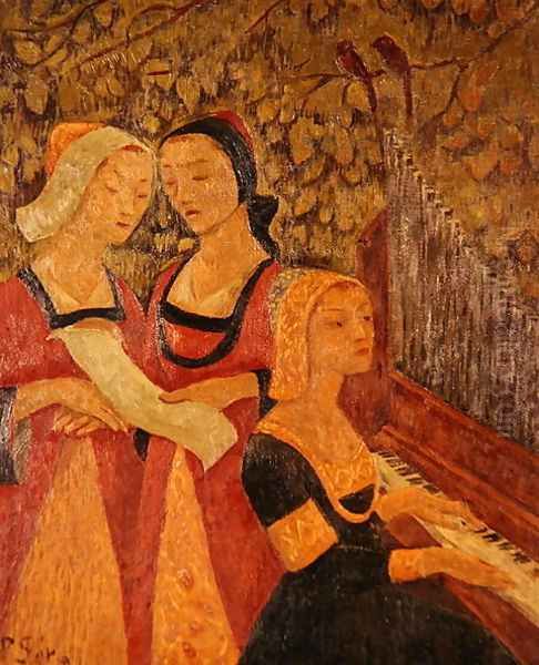 Breton Women Oil Painting by Paul Serusier