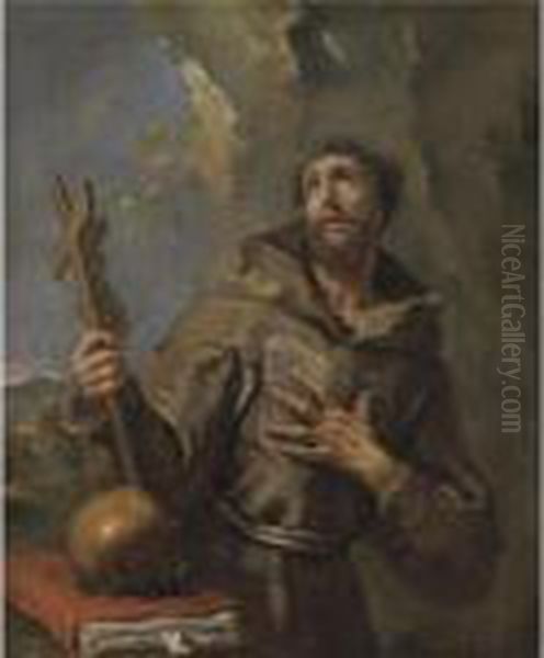 San Francesco In Estasi Oil Painting by Sebastiano Ricci