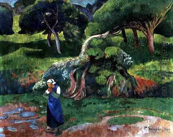 Landscape at Le Pouldu, 1890 Oil Painting by Paul Serusier