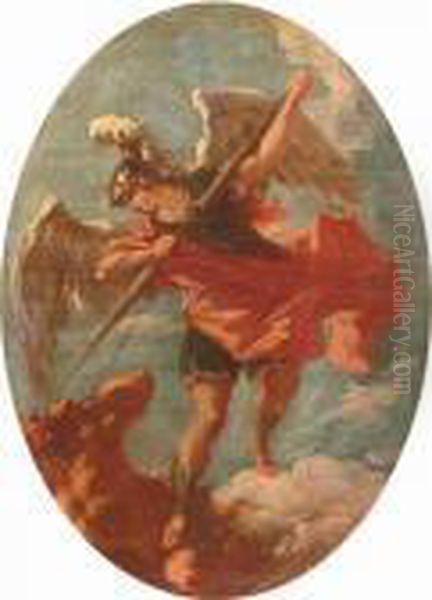 Saint Michael Triumphant Oil Painting by Sebastiano Ricci