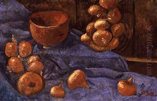 Still Life with Onions, c.1896 Oil Painting by Paul Serusier