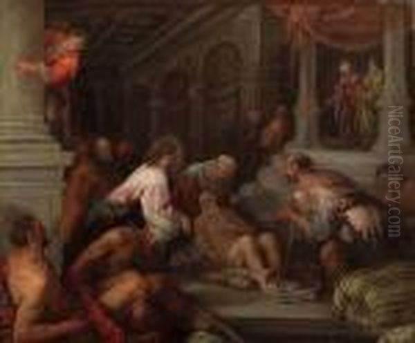 La Piscina Probatica Oil Painting by Sebastiano Ricci