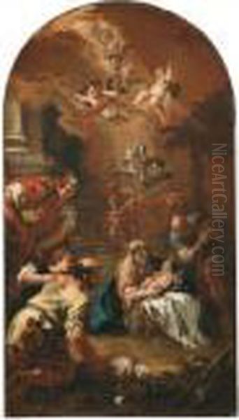 Adorazione Dei Pastori Oil Painting by Sebastiano Ricci