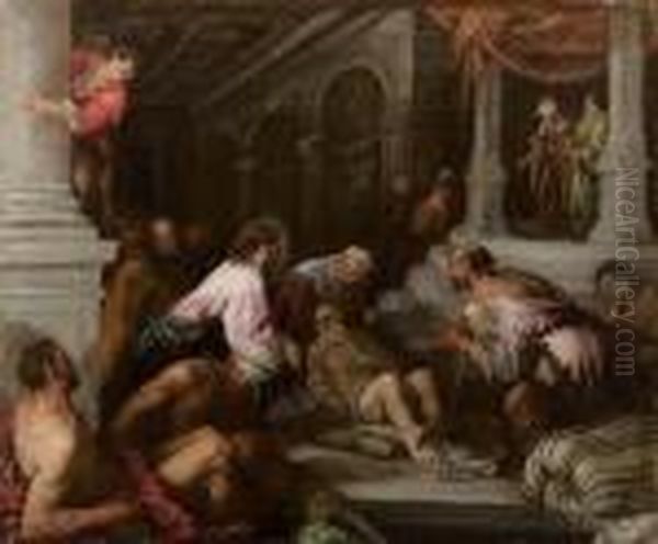 La Piscina Probatica Oil Painting by Sebastiano Ricci