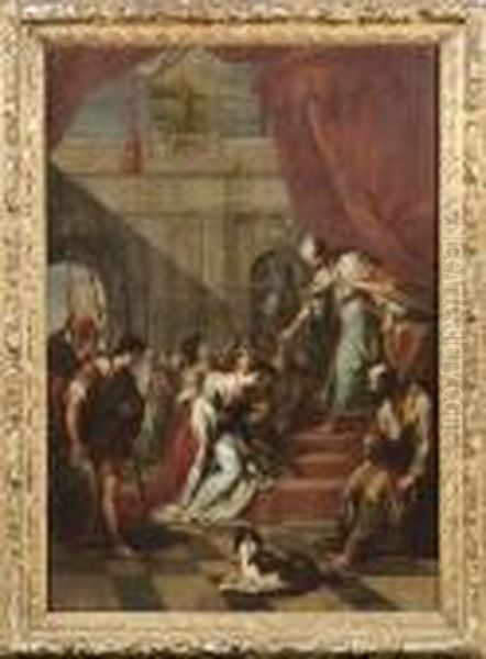 Ester Davanti Ad Assuero Oil Painting by Sebastiano Ricci