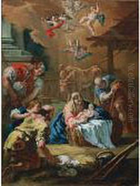 Adoration Of The Shepherds Oil Painting by Sebastiano Ricci