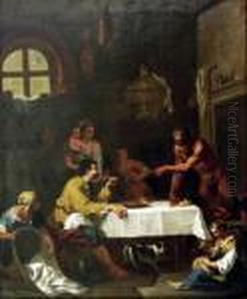 Satiro E Contadini Oil Painting by Sebastiano Ricci