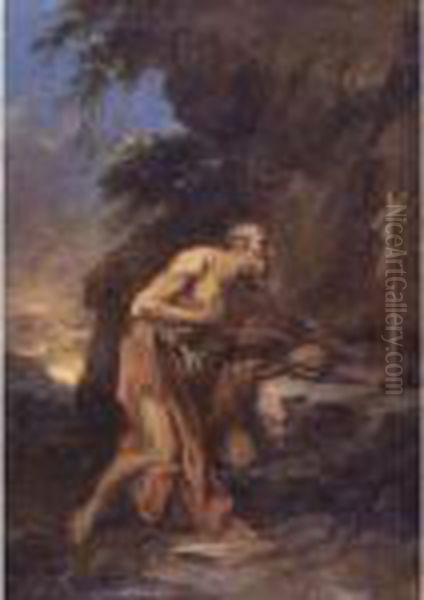 Saint Jerome In The Wilderness Oil Painting by Sebastiano Ricci