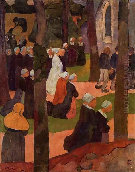 A Breton Sunday Oil Painting by Paul Serusier